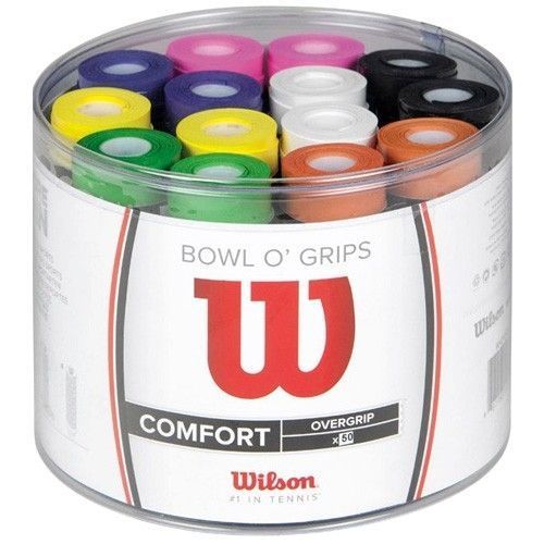 Cubo de 50 Overgrips Wilson de colores