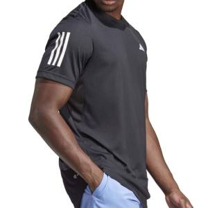 Camiseta Adidas Negra Club 3 Bandas