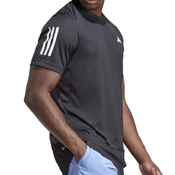 Camiseta Adidas Negra Club 3 Bandas