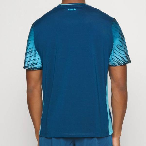 Camiseta azul Hypercourt Print Crew de K-Swiss