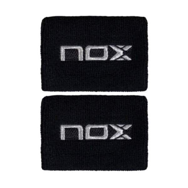 Blíster 2 Muñequeras NOX Negro/Blanco de pádel