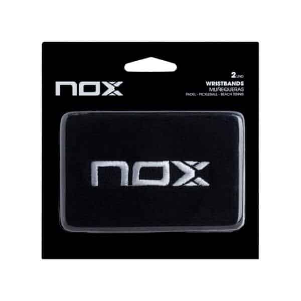 Blíster 2 Muñequeras NOX Negro/Blanco