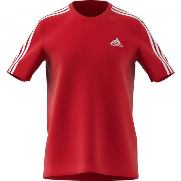 Camiseta Adidas 3 bandas scarlet