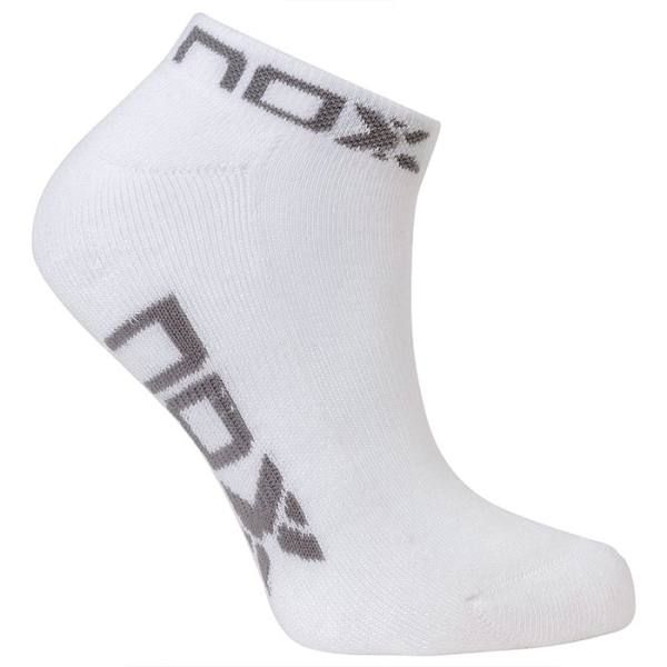 Calcetines NOX Tobilleros Blanco-Gris Calcetines NOX Tobilleros Blanco-Gris