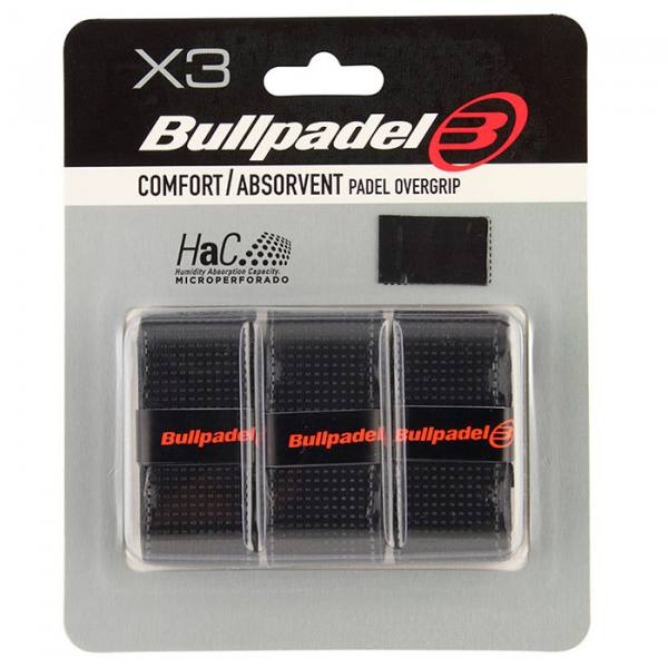 blister bullpadel overgrips perforados negros