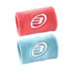 Muñequeras Bullpadel chicle y azul claro