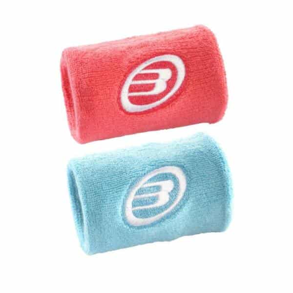 Muñequeras Bullpadel chicle y azul claro
