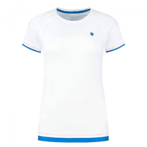 Camiseta K-Swiss Tac Hypercourt Round Neck Top Blanca