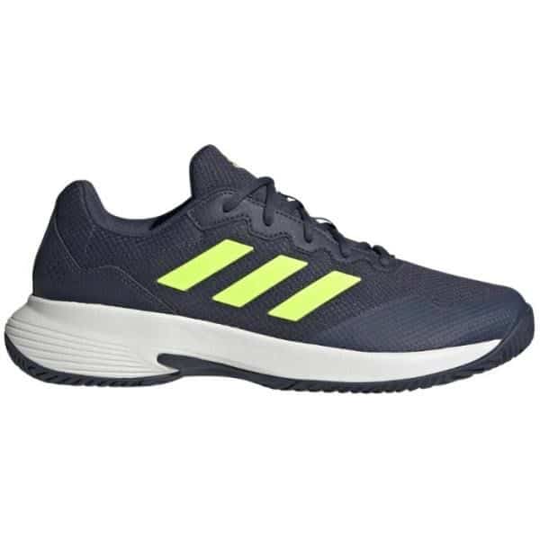 Perfil de las zapatillas Adidas Gamecourt 2 en color azul