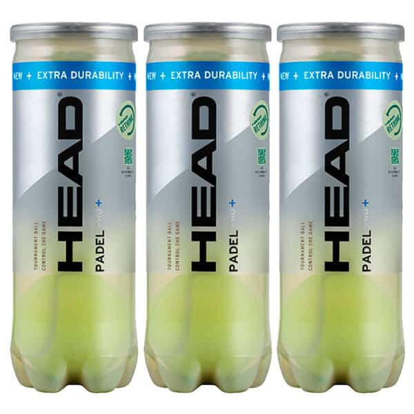 3 Botes de pelotas HEAD Padel Pro