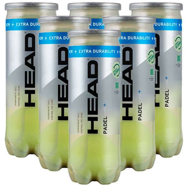 6 Botes de pelotas HEAD Padel Pro 6 Botes de pelotas HEAD Padel Pro
