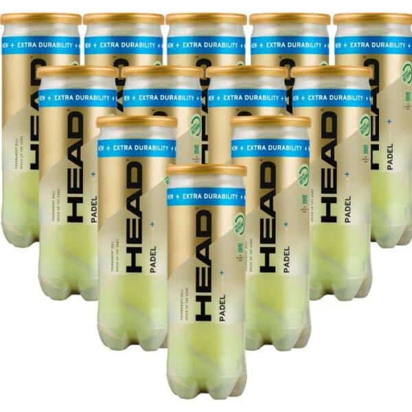 Pack 12 Botes de Pelotas HEAD Padel Pro S+