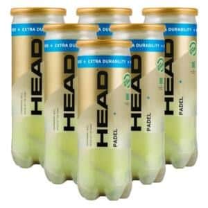 Pack de 6 Botes de Pelotas HEAD Padel Pro S+