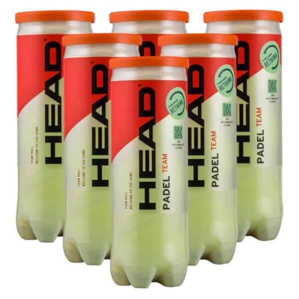 6 Botes de pelotas HEAD Padel Team 6 Botes de pelotas HEAD Padel Team