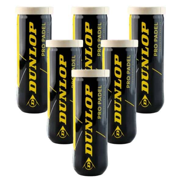 pack-pelotas-dunlop-pro Pelotas Dunlop Pro padel Pack de 6