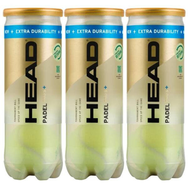 Tripack Pelotas HEAD Padel Pro S+