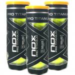 3 botes pelotas NOX Pro Titanium
