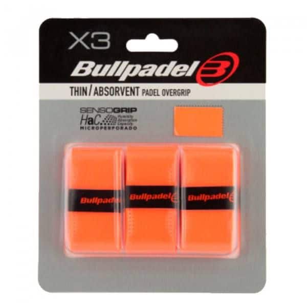 Blister Overgrip Bullpadel Thin/Absorvent Naranjas Perforados Blister Overgrip Bullpadel Thin/Absorvent Naranjas Perforados