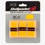 Blister Overgrips Bullpadel Comfort-Absorvent Amarillos/Mostaza Perforados