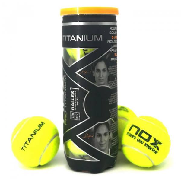 Bote 3 pelotas Pro Titanium de NOX