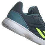 Detalles de las zapatillas Adidas CourtFlash Verdes Junior