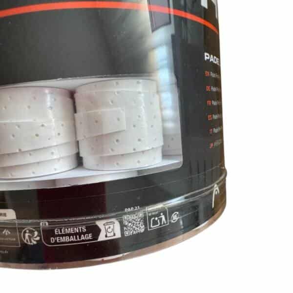 Detalle del Tambor 60 Overgrips HEAD Padel Pro Blancos Perforados
