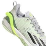 Detalle de las zapatillas Adidas Adizero Cybersonic Blancas