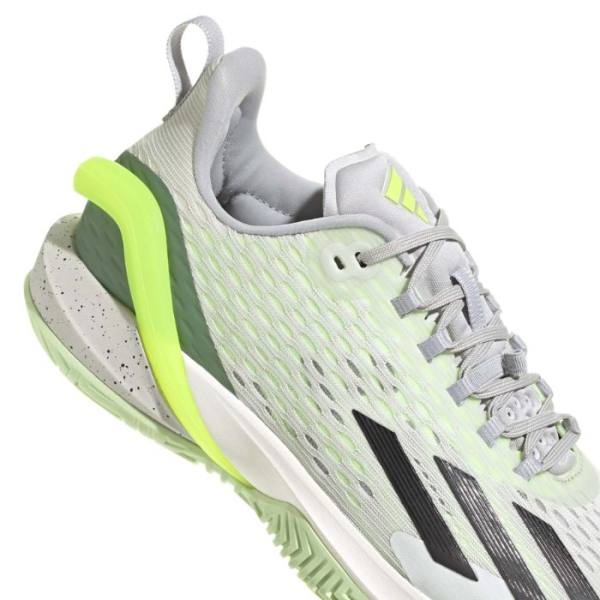 Detalle de las zapatillas Adidas Adizero Cybersonic Blancas