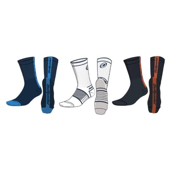 Pack tres calcetines Bullpadel largos multicolor Pack tres calcetines Bullpadel largos multicolor
