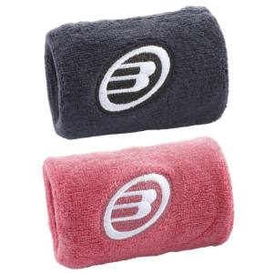 Muñequeras Bullpadel Negro-Rosa