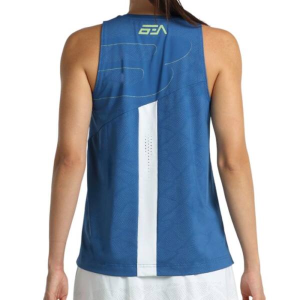 Camiseta de tirantes Bullpadel Batea Azul Oscuro Woman