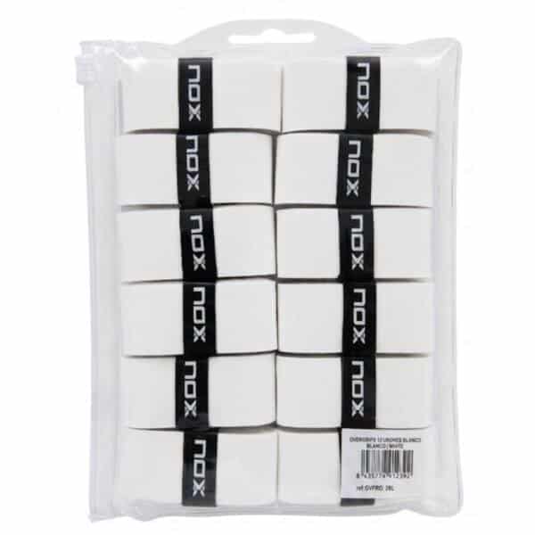 Blíster 12 Overgrips NOX Blancos Lisos