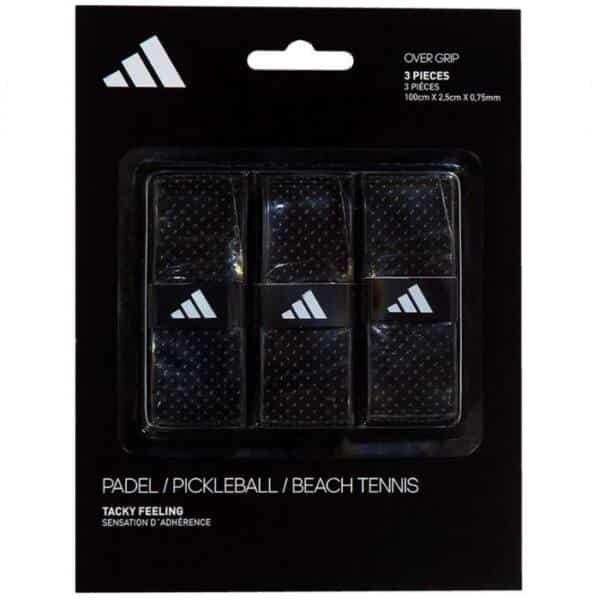 Blíster de 3 Overgrips Adidas Negros Perforados