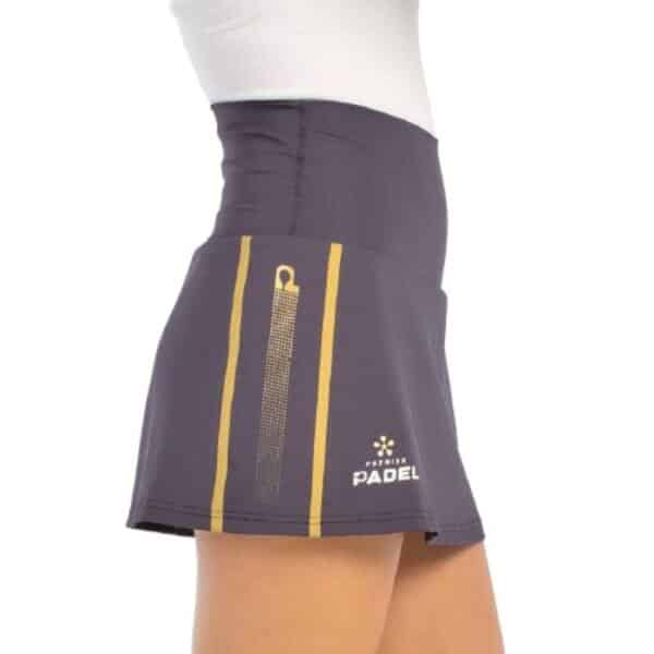 Falda Adiar negra - Colección Premier Padel