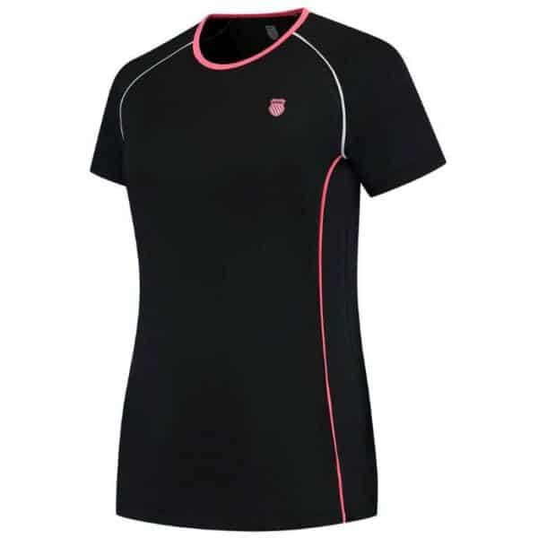 Camiseta negra Hypercourt Crew 4 K-Swiss mujer