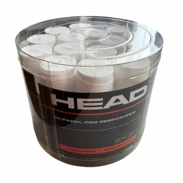 Tambor 60 Overgrips HEAD Padel Pro Blancos Perforados