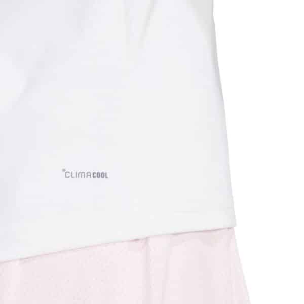Detalle Camiseta Adidas Club Tee Mujer Blanca
