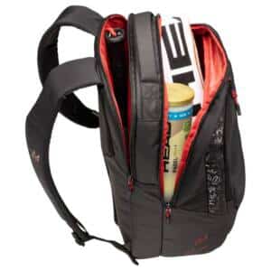 Interior de la Mochila de Arturo Coello Pro X HEAD
