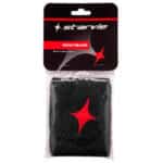 Muñequera Starvie negro-rojo