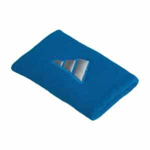 Muñequeras Adidas en color azul logo gris