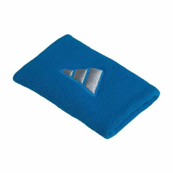 Muñequeras Adidas en color azul logo gris