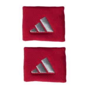 Pack de 2 Muñequeras de pádel y tenis Adidas pequeñas rojas