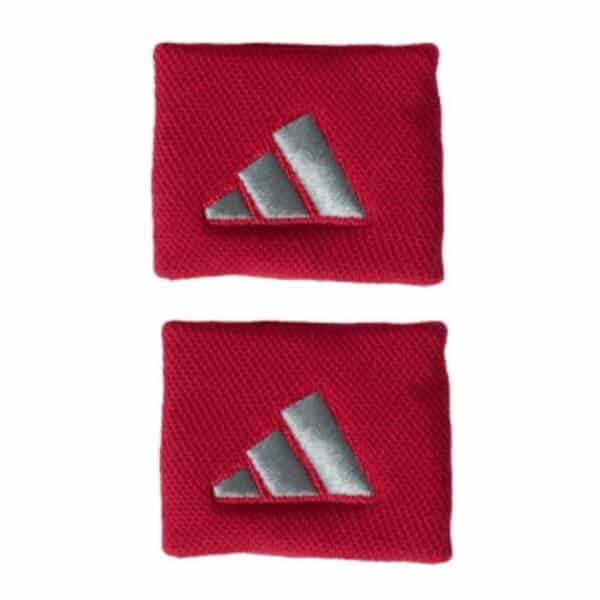 Pack de 2 Muñequeras de pádel y tenis Adidas pequeñas rojas