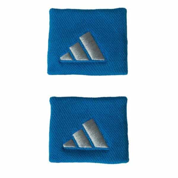 Muñequeras pequeñas azules de Adidas pack de 2