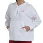 Sudadera Bullpadel Eluis blanca mujer