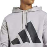 Detalle Sudadera Adidas Big Logo Gris