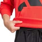 Detalle de la Sudadera Adidas Big Logo Roja