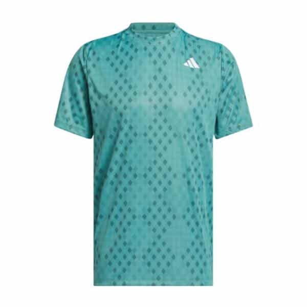 Camiseta Adidas Club Graph Tee estampado turquesa