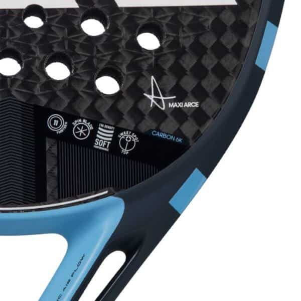 Detalle de la Pala Adidas Cross It Carbon de Maxi Arce