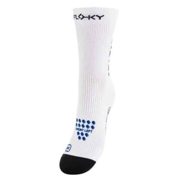 Calcetín Floky S-Mash blanco y azul